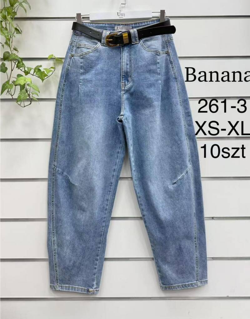 Spodnie damskie jeansy Roz XS-XL, 1 Kolor Paczka 10 szt